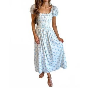 NEW AMY JANE LONDON wisteria maxi dress in blue